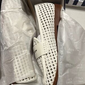 Brand new Crown & Ivy White Woven Loafers. Has interior lining, softer on skin.